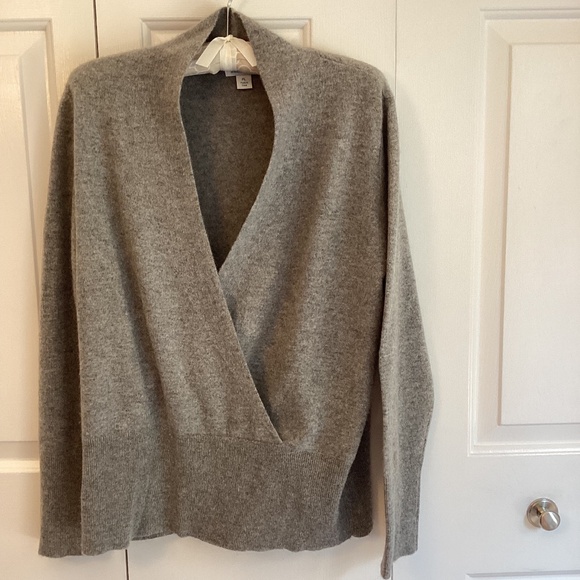 Sundance Eva Cashmere Faux-Wrap Sweater - Picture 1 of 3